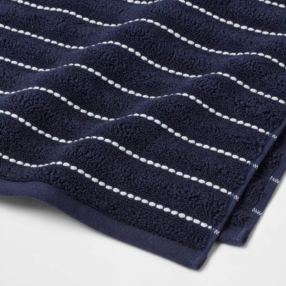 Performance Plus Hand Towel Navy Striped - Threshold