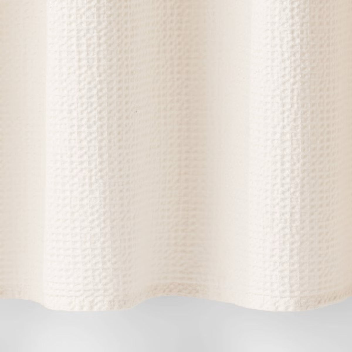 Oversized Relaxed Waffle Weave Shower Curtain Ivory - Threshold