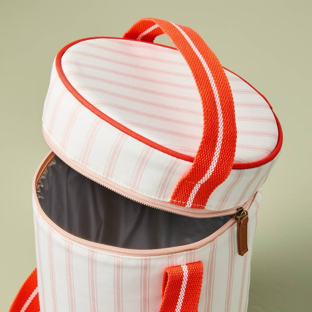 Soft-Sided 10can/6qt Portable Barrel Bag Cooler Coral/Orange - Hearth & Hand