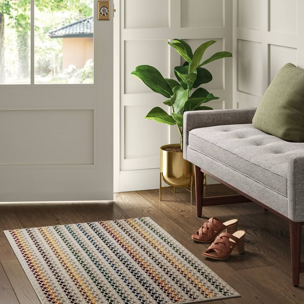 2'5 x 3'8 Striped Rug