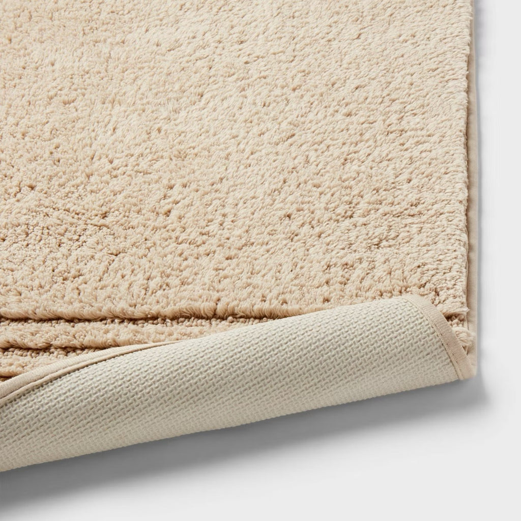 2pc 17"x24" and 20"x34"  Non Skid Bath Rug Set Tan - Threshold