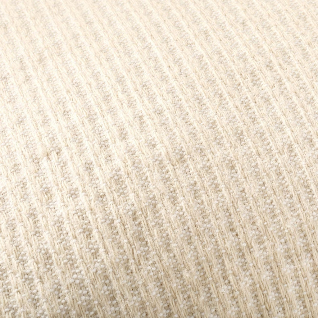 18"x18" Textured Woven Flange Detail Indoor/Outdoor Square Throw Pillow Natural/Blush