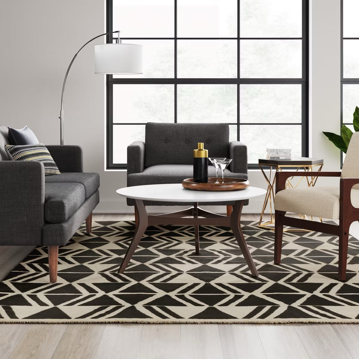 7' x 10' Microplush Geo Knitted Area Rug - Threshold