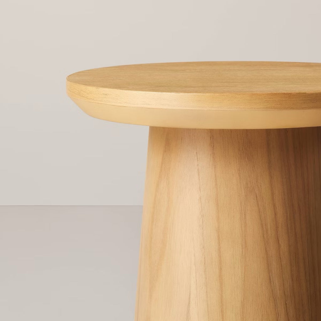 Wooden Round Pedestal Accent Drink Table - Hearth & Hand with Magnolia
