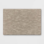 2'6"x3'8" Washable Weave Herringbone Accent Rug Cream - Threshold