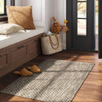 2'6"x3'8" Washable Weave Herringbone Accent Rug Cream - Threshold