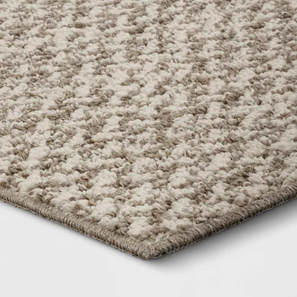 2'6"x3'8" Washable Weave Herringbone Accent Rug Cream - Threshold