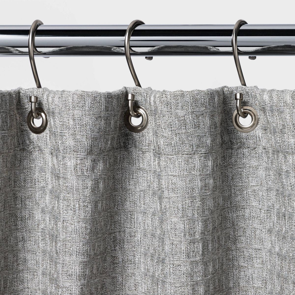 72"x72" Waffle Weave Shower Curtain Gray - Threshold