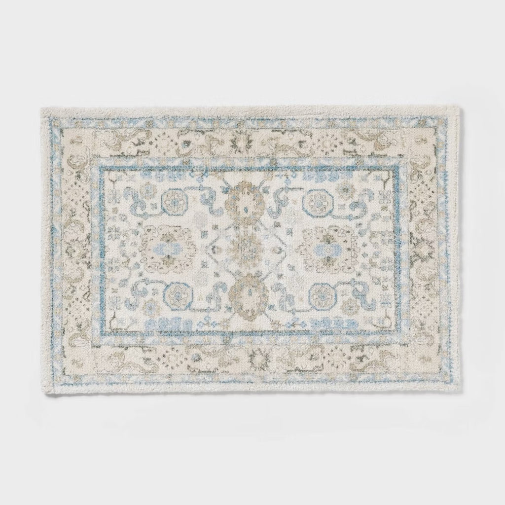 24"x36" Oversized Medallion Bath Rug Cream - Threshold