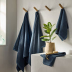 Organic Bath Sheet Dark Mineral Blue - Casaluna