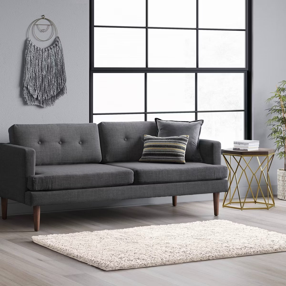 4'x5'6" Plush Shag Rug Cream - Room Essentials