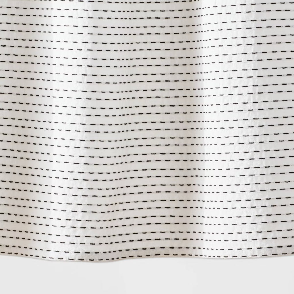 Woven Dotted Line Shower Curtain - Threshold