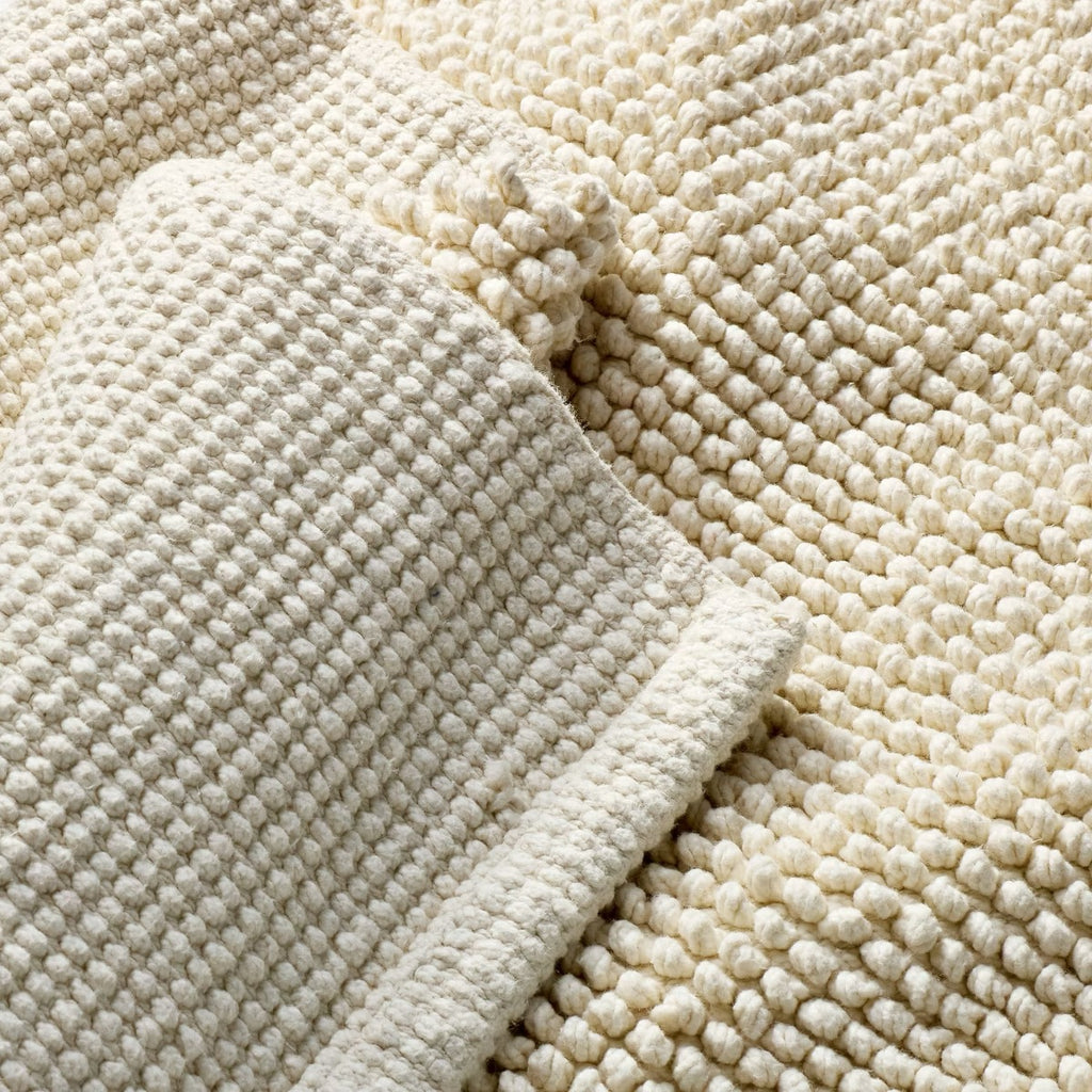 21"x34" Textured Bath Mat Natural - Casaluna
