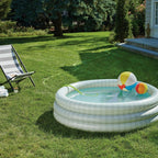 132 Gallon Layered Plaid Inflatable Kiddie Pool Green/Blue - Hearth & Hand