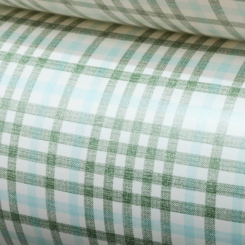 132 Gallon Layered Plaid Inflatable Kiddie Pool Green/Blue - Hearth & Hand