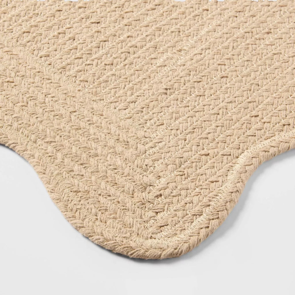 20"x30" Coastal Scallop Edge Bath Rug Cream - Threshold