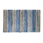 Indigo Denim & Leather Rug