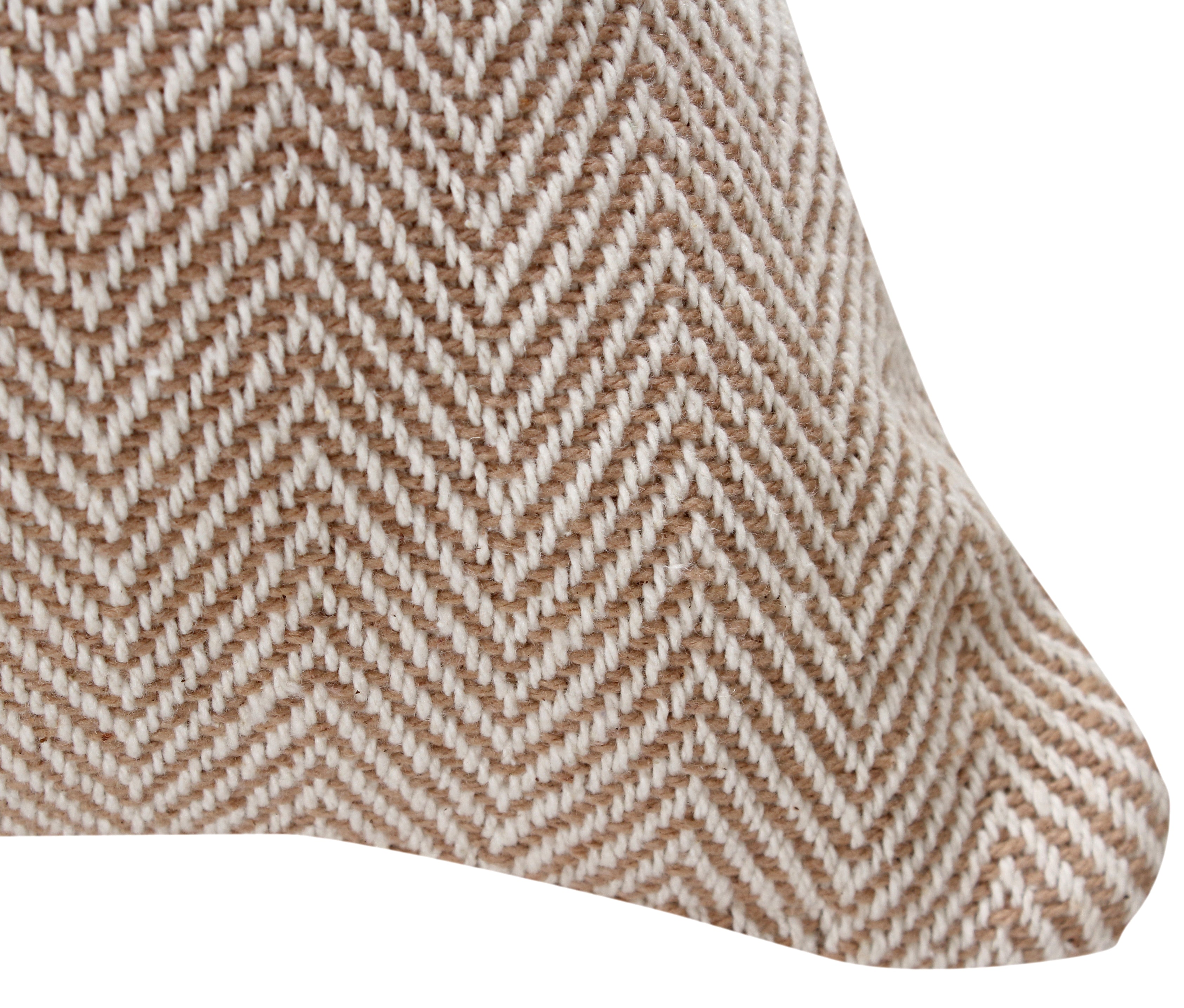 Herringbone Stripe Cotton Cushion with filler