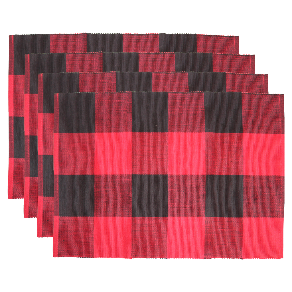 Buffalo Check Cotton Placemats- Set of 4