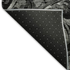 2'6x3'10 Premium Machine Washable Prisco Black Rug