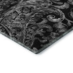 2'6x3'10 Premium Machine Washable Prisco Black Rug