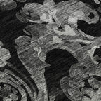 2'6x3'10 Premium Machine Washable Prisco Black Rug