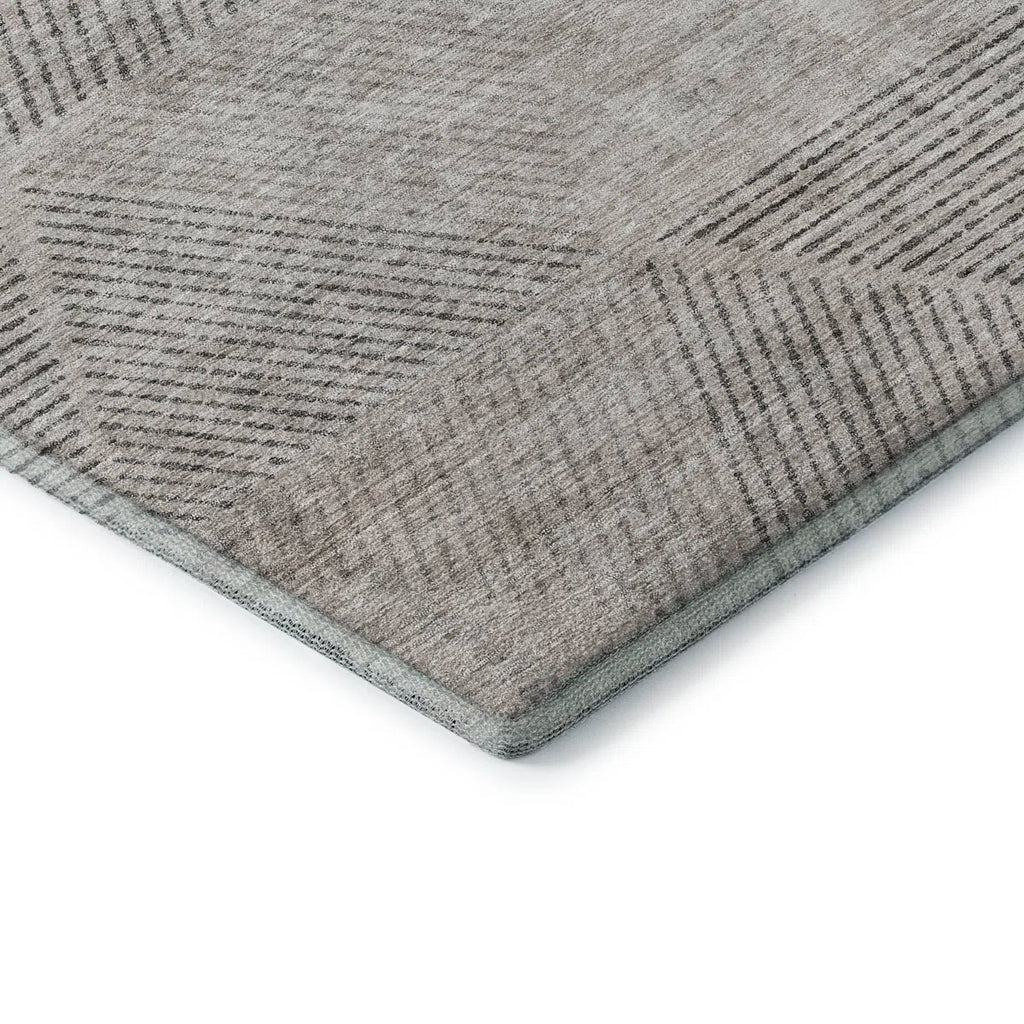 2'3 x 7'6 Bungalow Rose Premium Machine Washable Prisco Taupe Rug