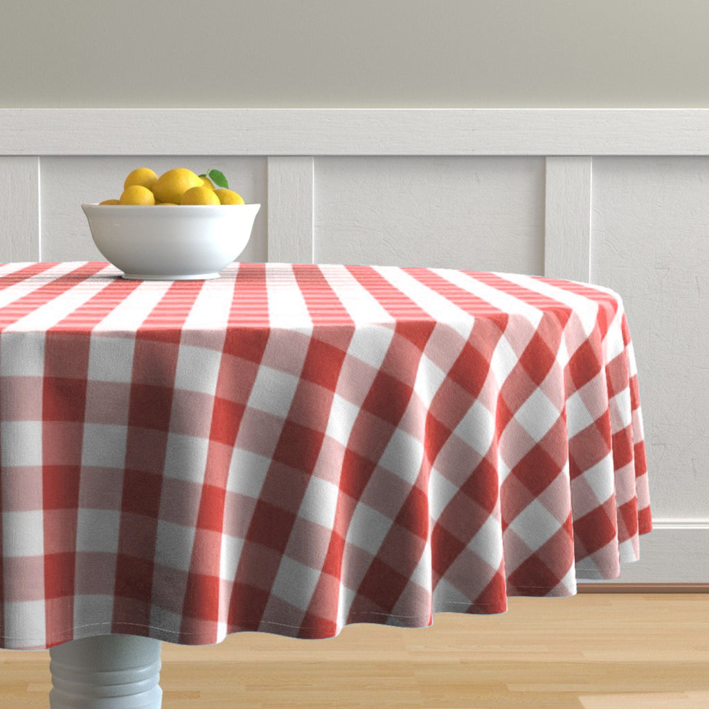 Country Check Cotton Tablecloth