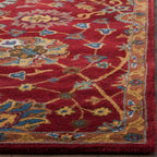 2'3 x4 Rodney Oriental Handmade Tufted Wool Area Rug in Red