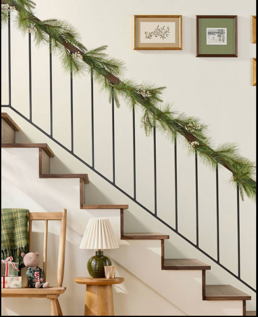 6' Faux Needle Pine and Snowberry Christmas Garland - Hearth & Hand