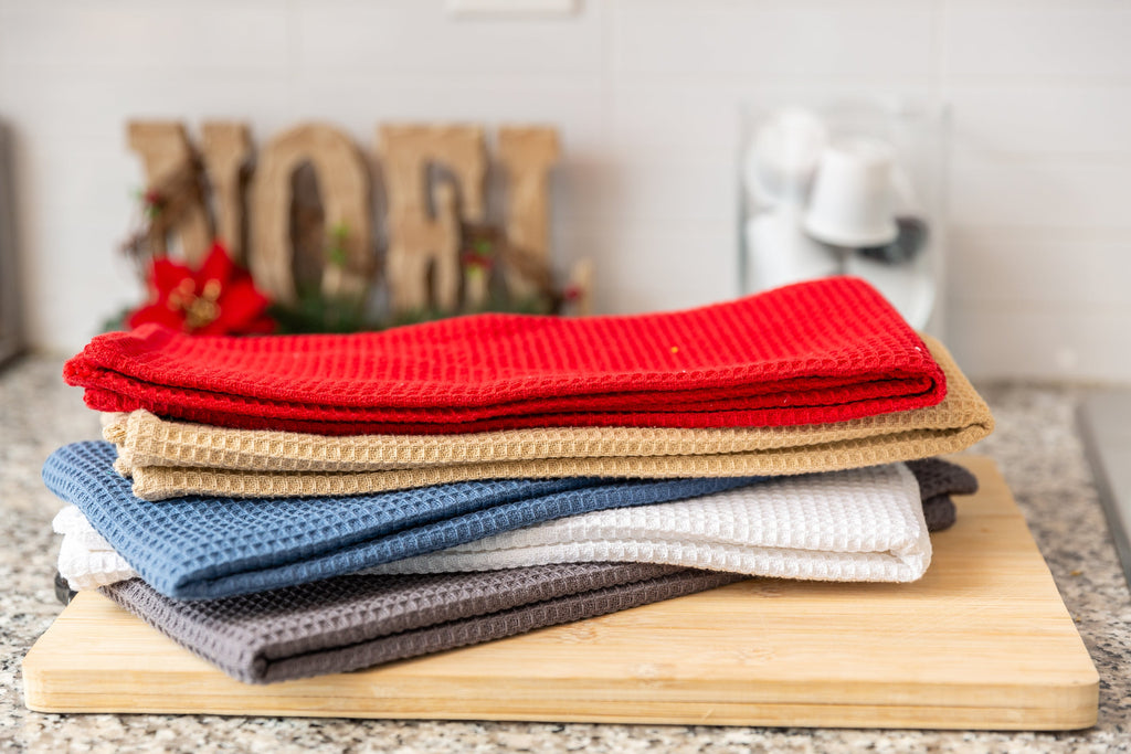 Broadway Waffle Cotton Kitchen Towel