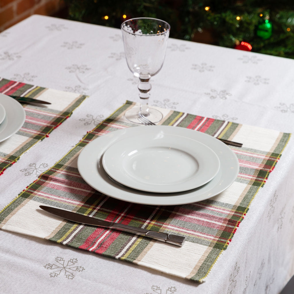 Celebration Plaid Cotton Placemats - Set of 4