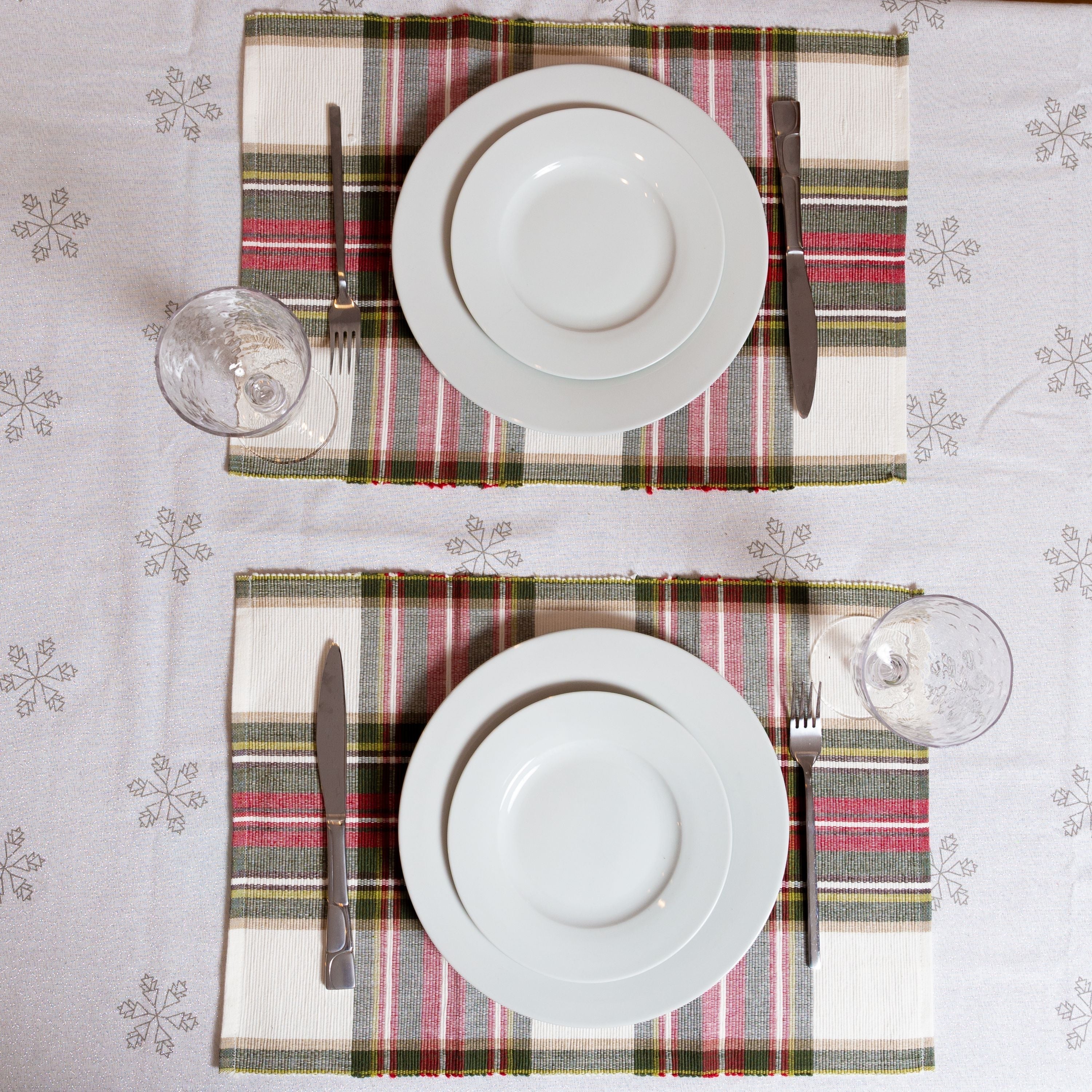 Celebration Plaid Cotton Placemats - Set of 4