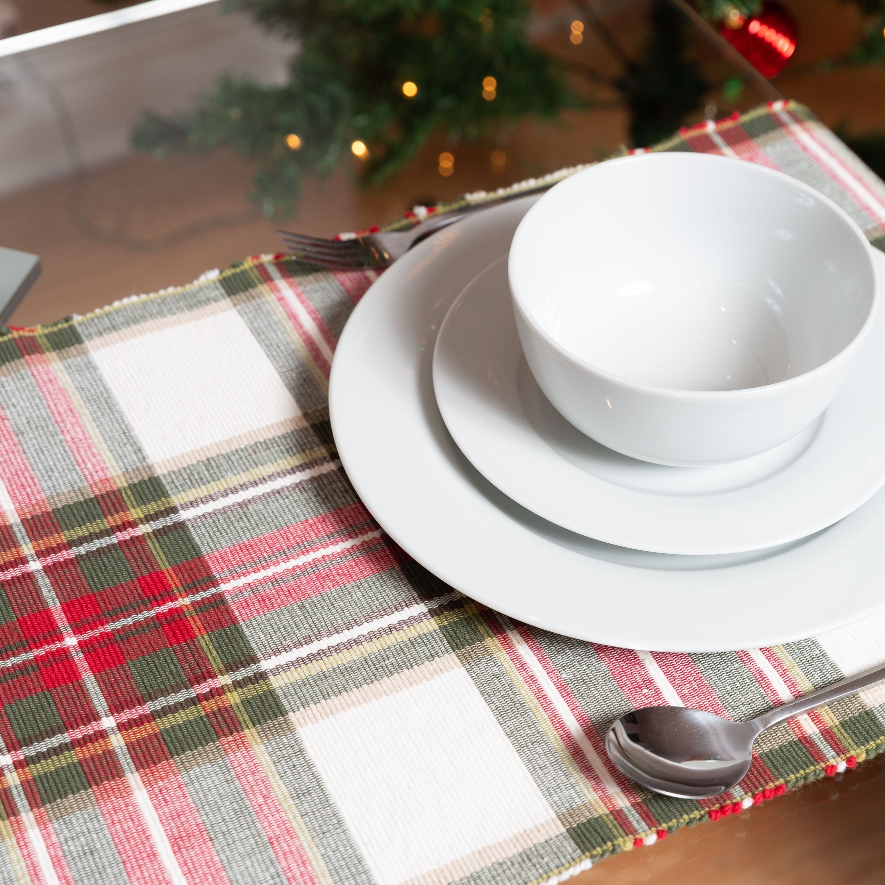 Celebration Plaid Cotton Runner