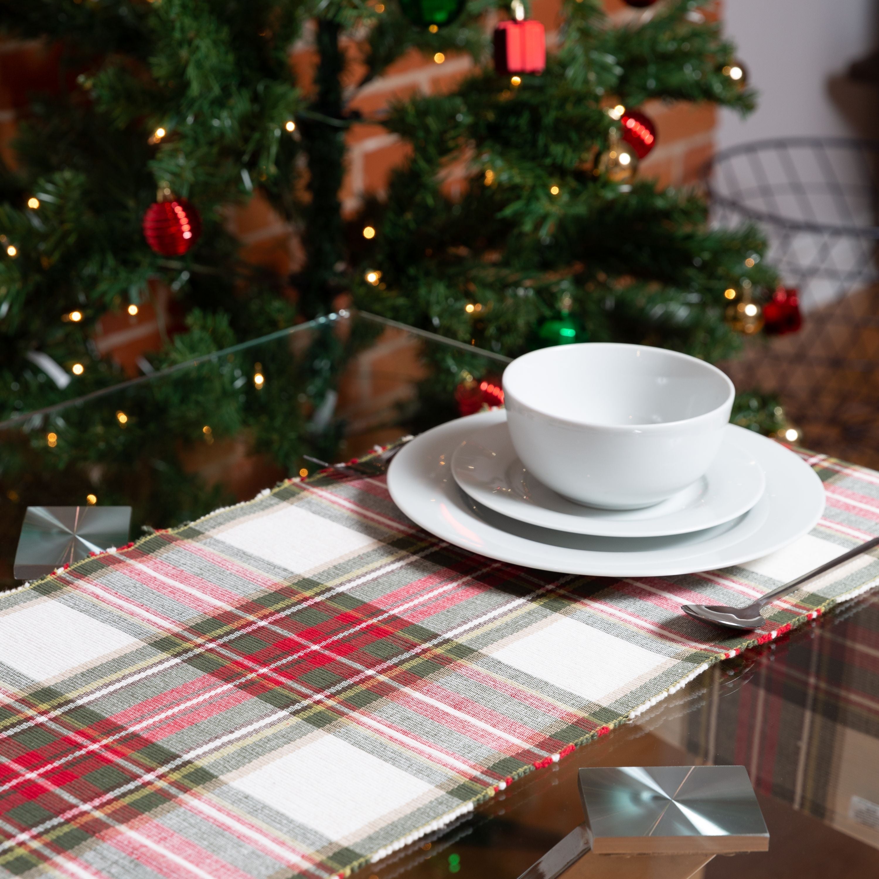 Celebration Plaid Cotton Runner