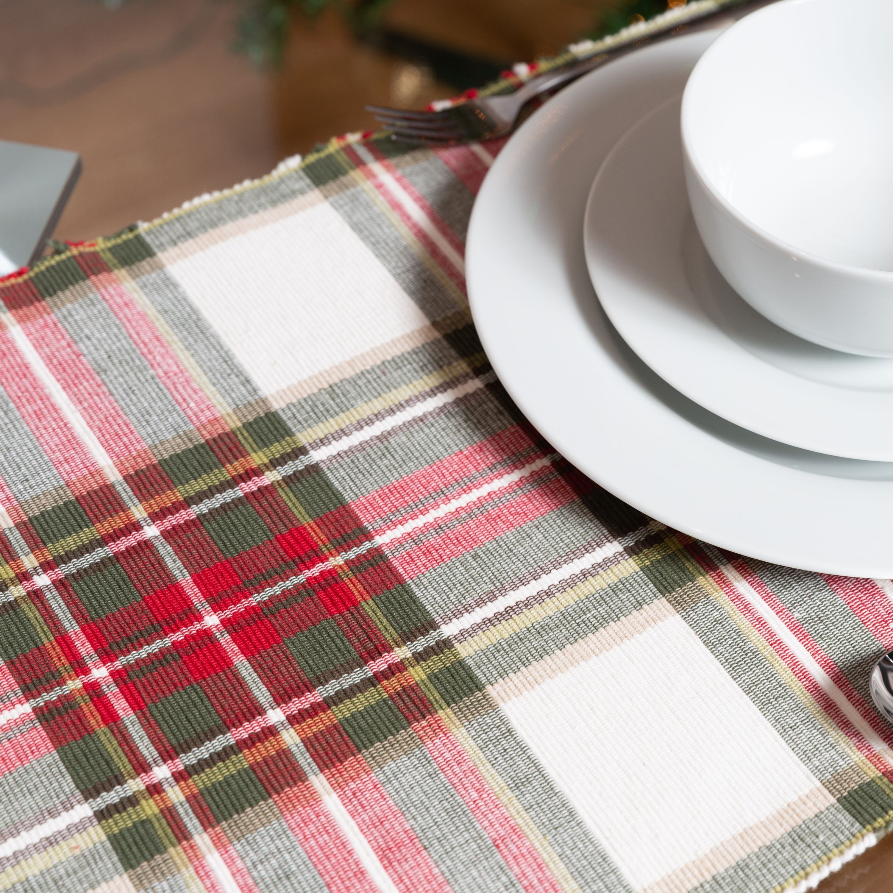 Celebration Plaid Cotton Runner