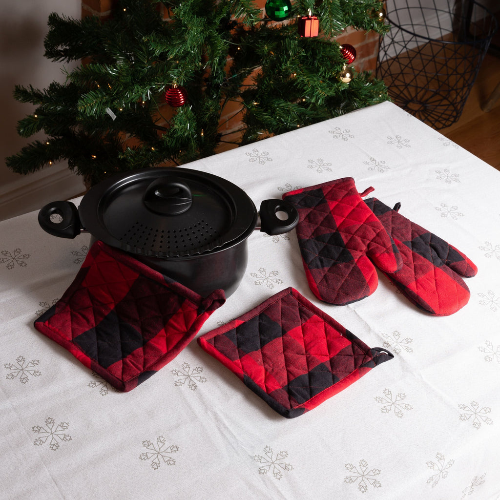 Buffalo Check Cotton Oven Mittens - Set of 2