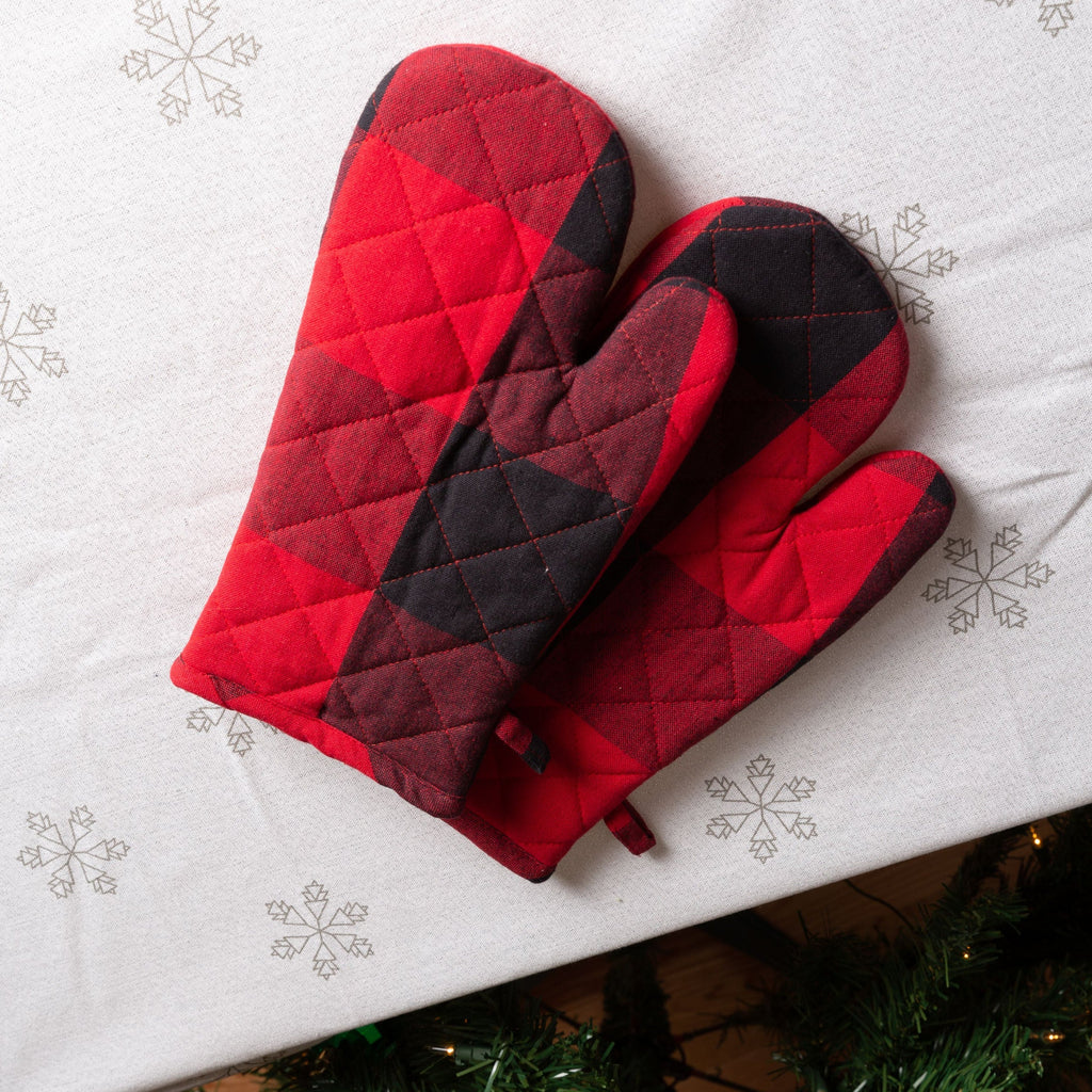 Buffalo Check Cotton Oven Mittens - Set of 2
