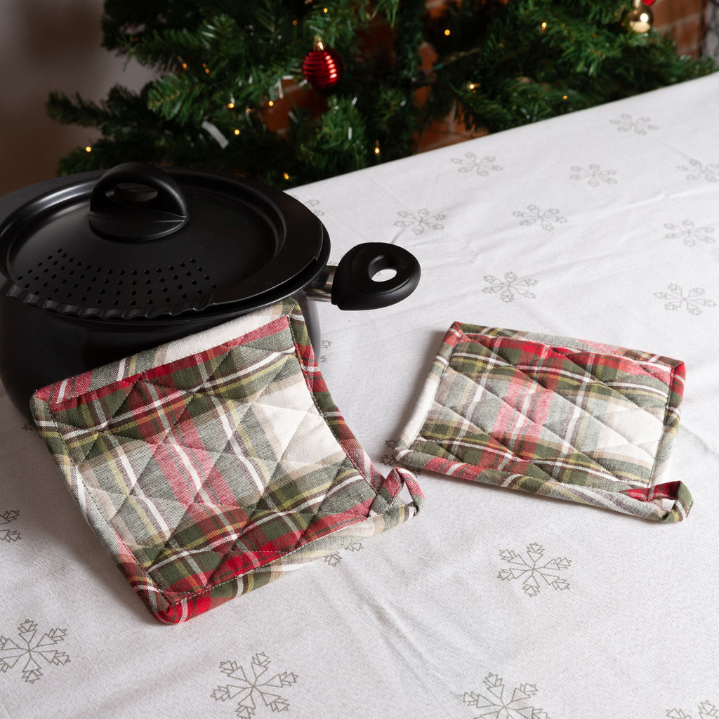 Celebration Plaid Cotton Pot Holder - Set of 2