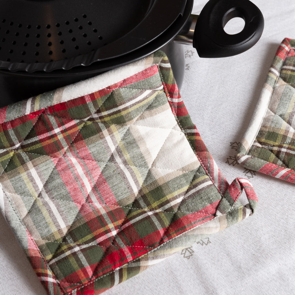 Celebration Plaid Cotton Pot Holder - Set of 2