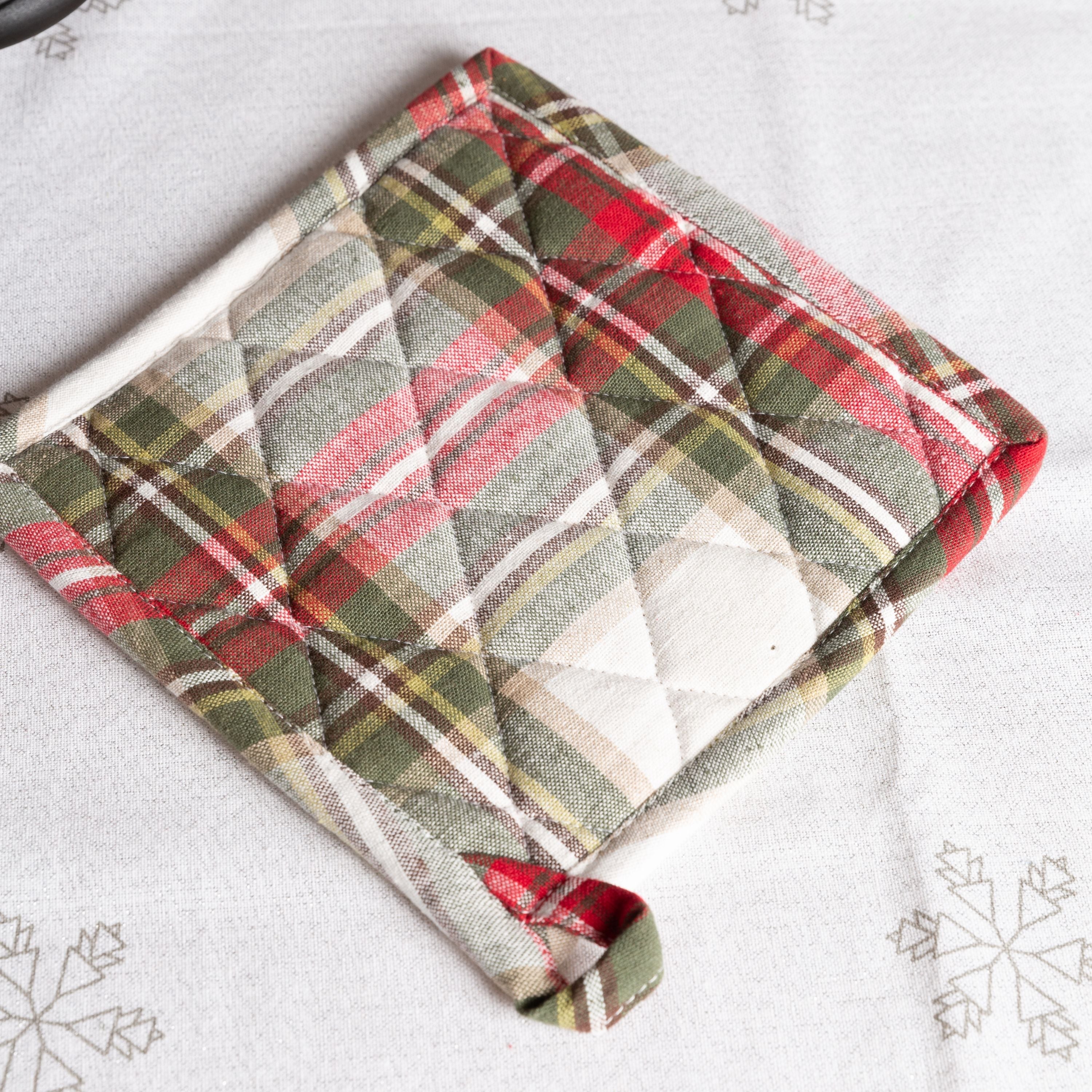 Celebration Plaid Cotton Pot Holder - Set of 2