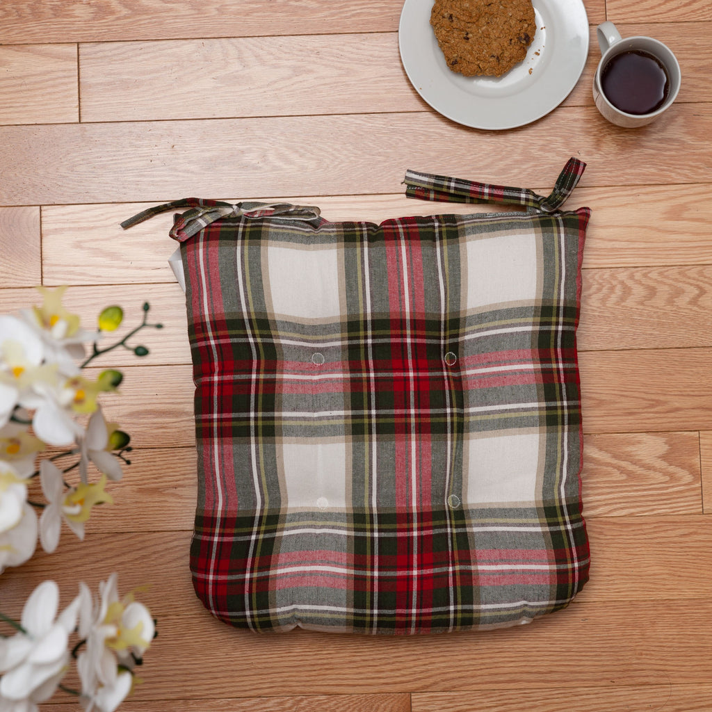 Celebration Plaid Cotton Chairpads