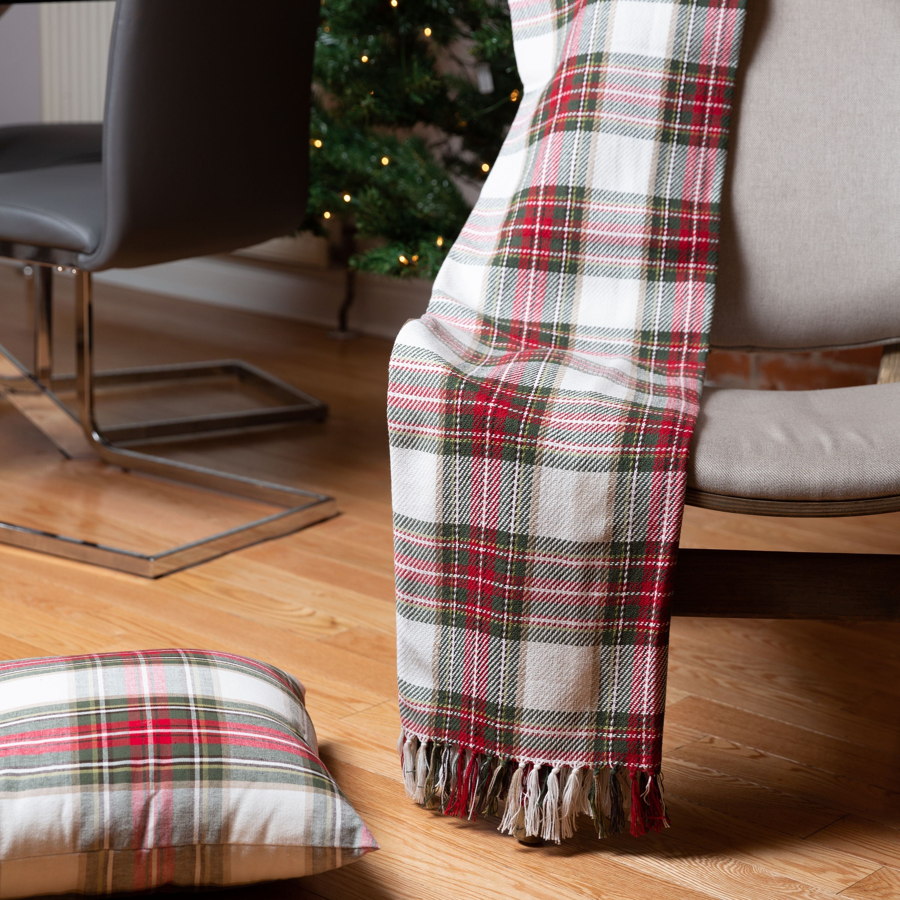Celebration Plaid Cotton Throw