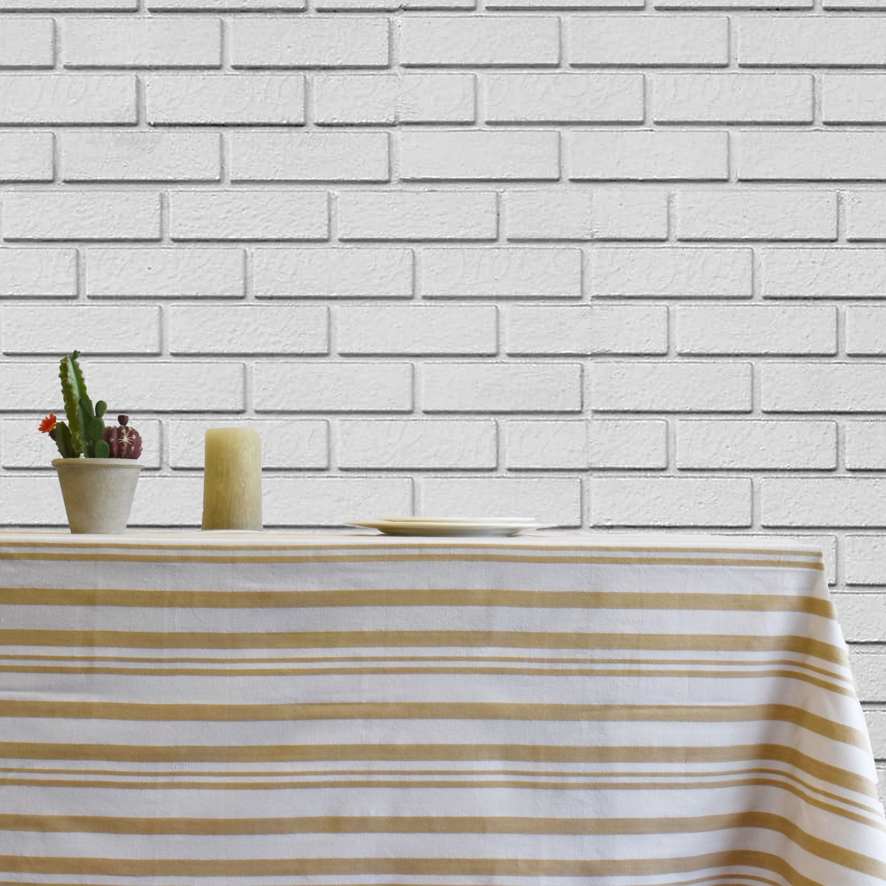 Broadway Stripe Cotton Tablecloth