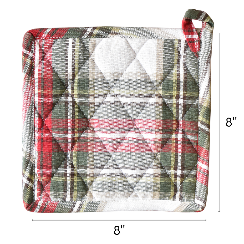 Celebration Plaid Cotton Pot Holder - Set of 2