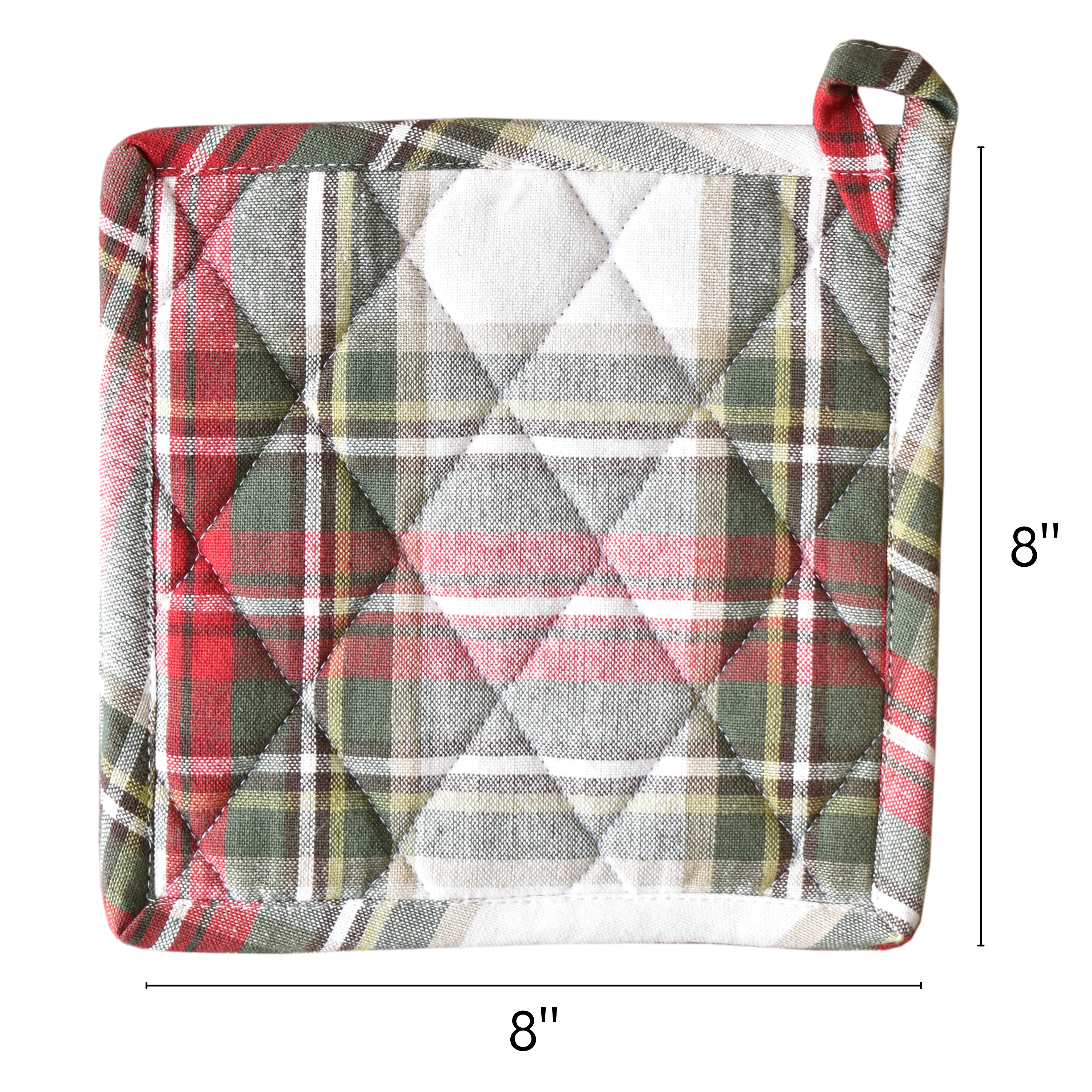 Celebration Plaid Cotton Pot Holder - Set of 2
