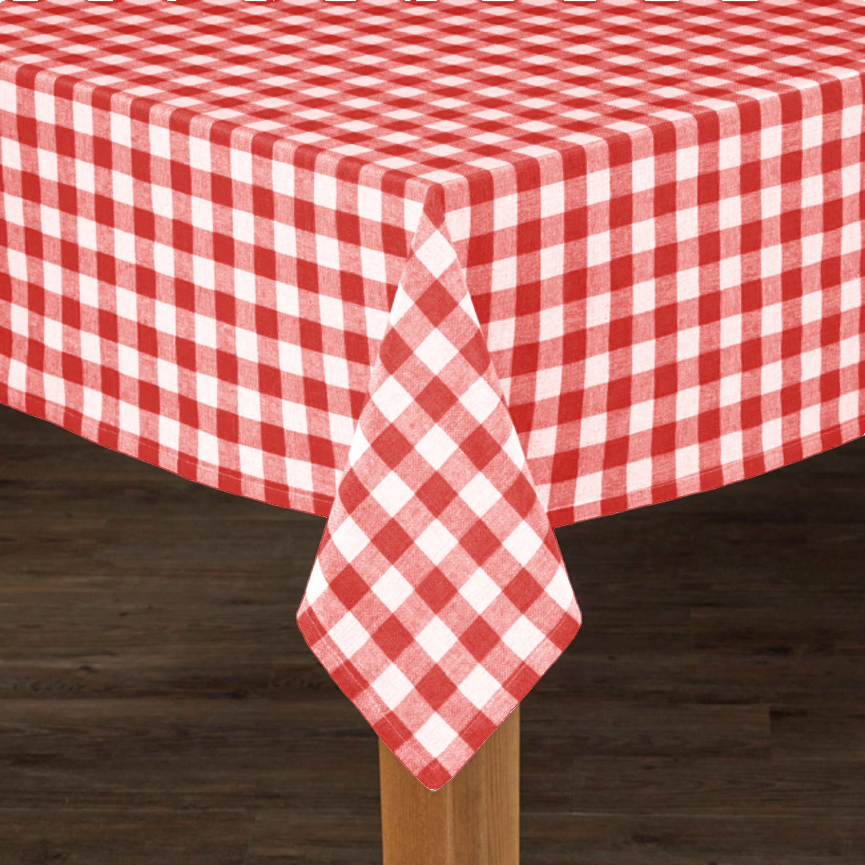 Country Check Cotton Tablecloth