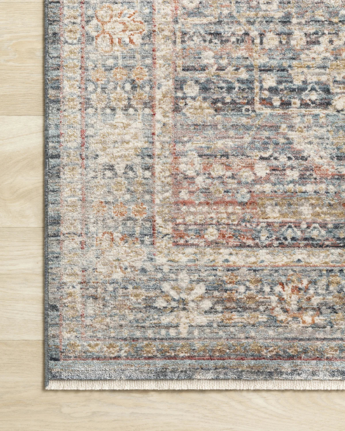 2'7 x 8 Claire CLE-06 Blue/Sunset Area Rug