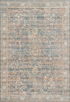 2'7 x 8 Claire CLE-06 Blue/Sunset Area Rug